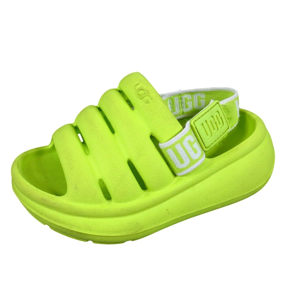 UGG Sport Yeah EVA Girl‎ Sandal Size T6 Summer Water Resistant Key Lime Green